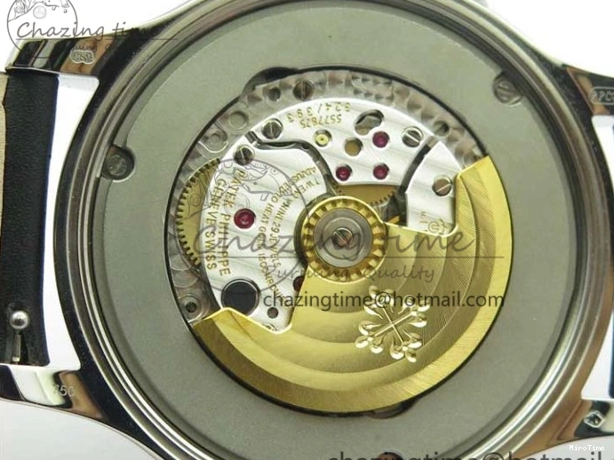 MIROTIME 0402 Stylish Calatrava 5524 Pilot Travel Time SS GRF Black Dial on Black Leather Strap A324 V 7108